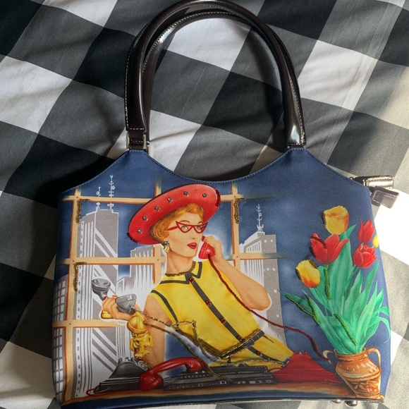 Handbags - Vintage Pin Up Purse with Beadwork